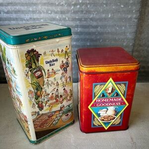 Nestle and Uncle Ben’s Rice classic tins - metal, vintage, original